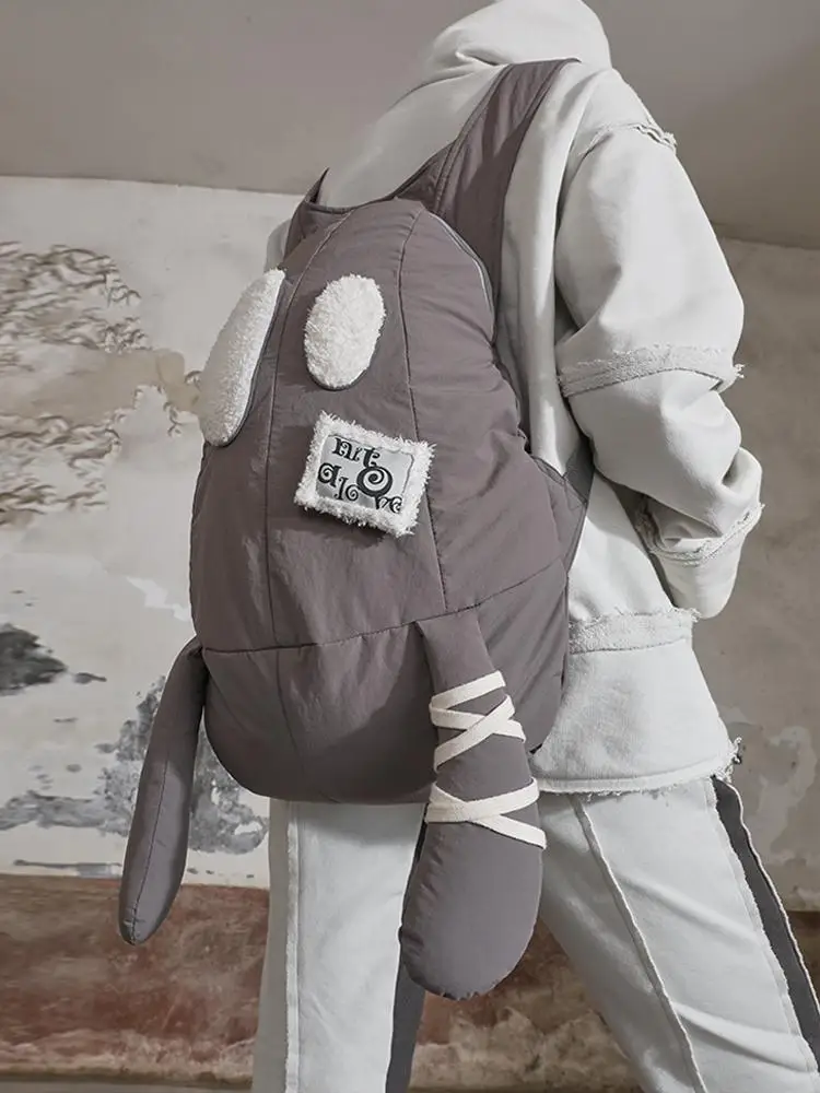 Backpack Women 2025 Fashion New Cotton Filling Autumn Winter Casual High-Capacity Soft Backpack Unisex