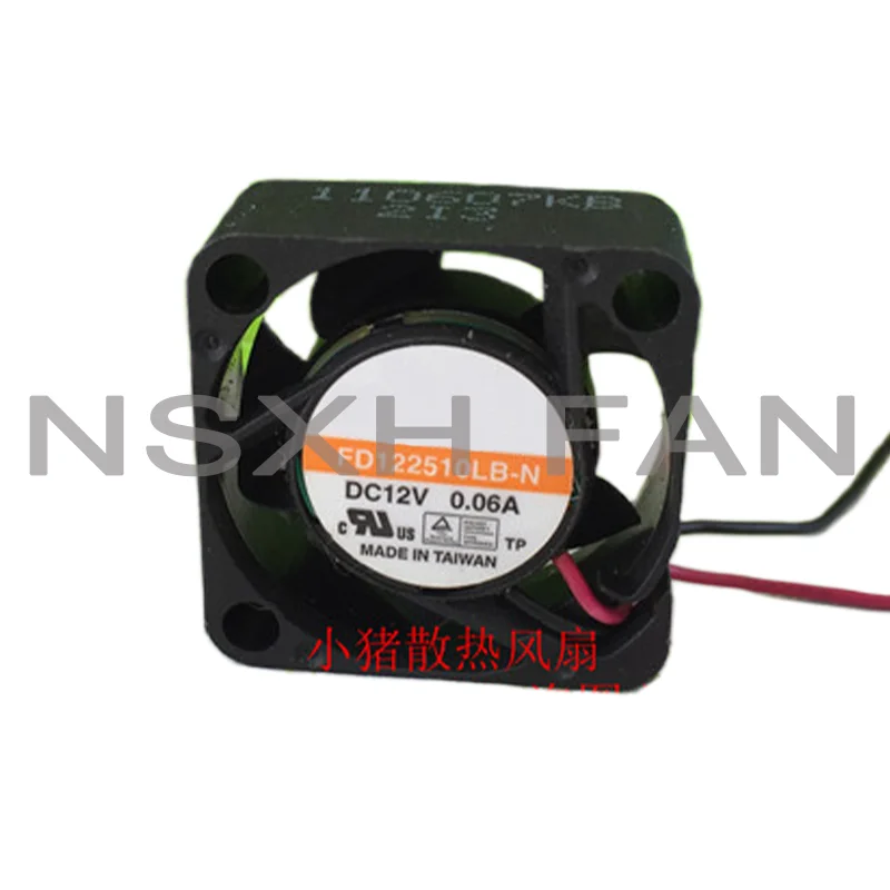 Ventilador refrigerando fd122510lb-n, 12v, 0.06a, 2510, 25mm, novo