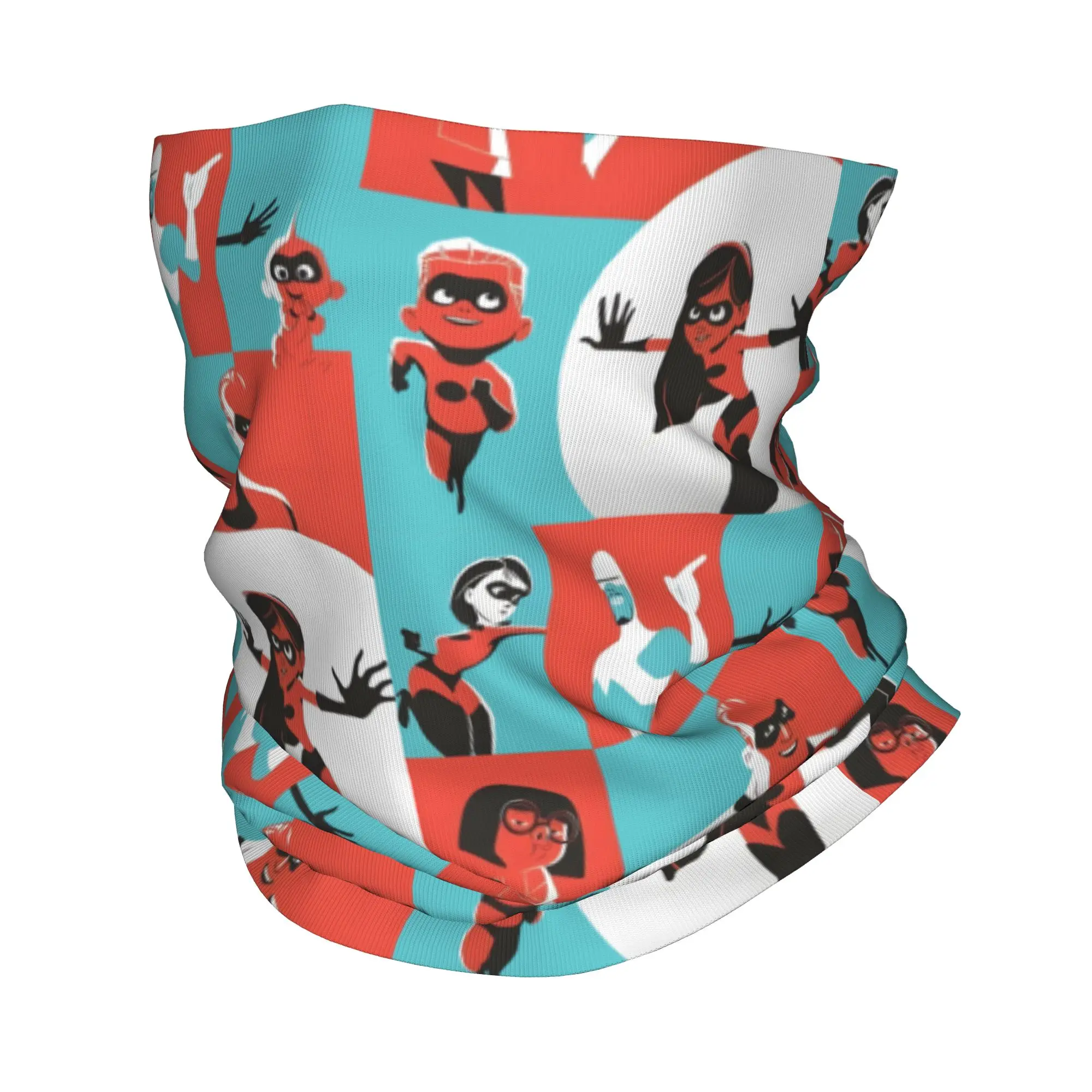 

Custom The Incredibles Comic Cute Bandana Winter Neck Warmer Women Windproof Wrap Face Scarf for Ski Gaiter Headband