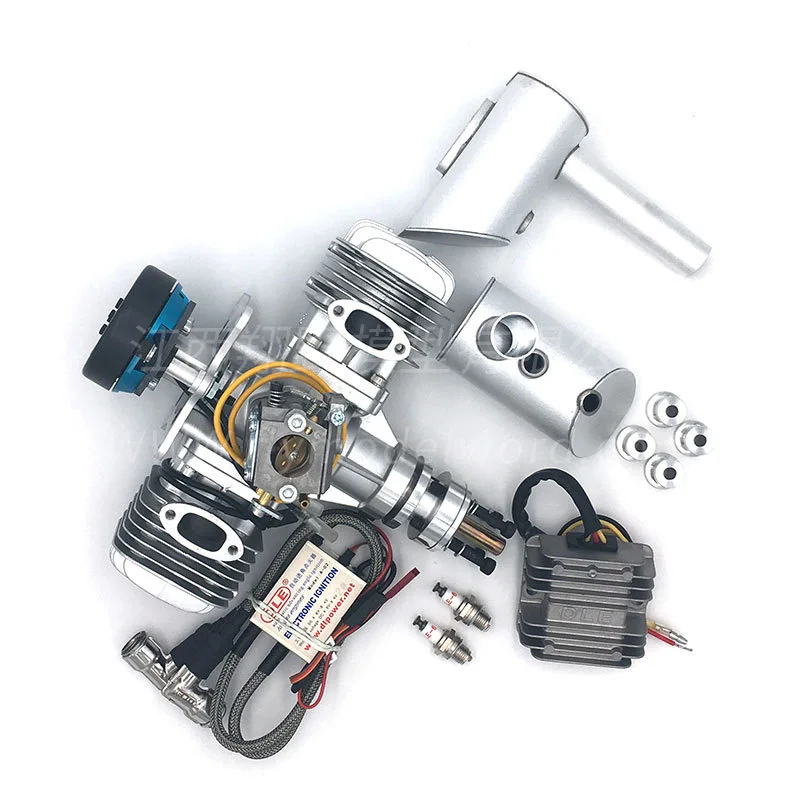 DLE60 model aircraft drone engine two-cylinder two-stroke with power generation system 180W60CC displacement, (Instrument Parts