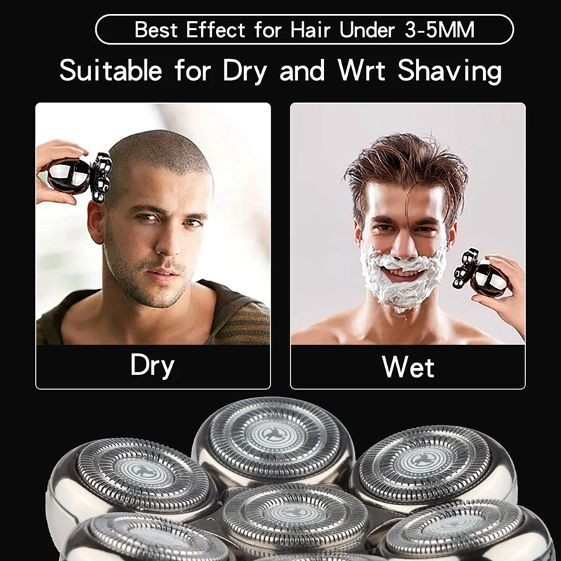 Electric Barber For Men Rechargeable Bald Head Electric 7 Floating Heads Beard Nose Clipper Hair Trimmer