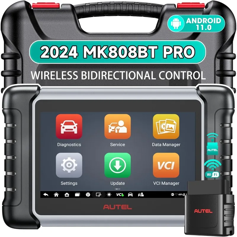 MaxiCOM MK808BT PRO Scanner: 2024 Full Bidirectional Tool Level-up of MK808S MX808S MK808Z MK808, OS 11, Active Test