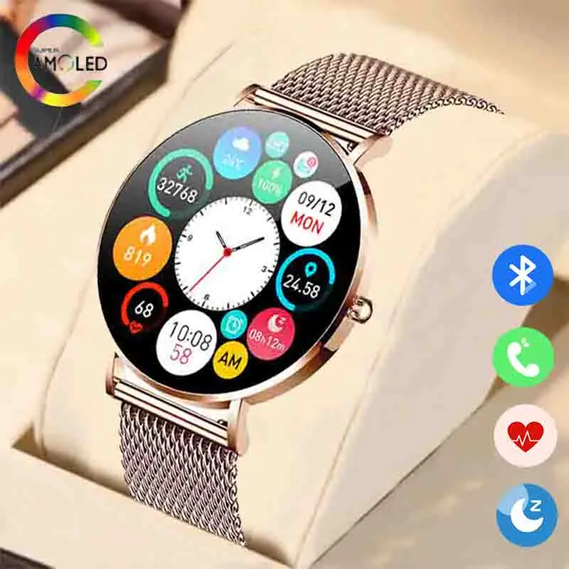 

2024 Women's New Smart Watch 1.3-inch AMOLED High Definition Full Round Touch Display Intelligent Bluetooth Call Men's Watch
