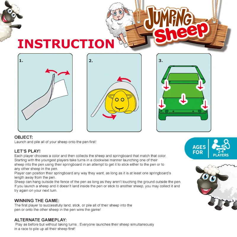 Interactive Jumping Sheep Tabletop Board Game for Kids - Family Party Game for Parent-Child Play Skill Development - view 5