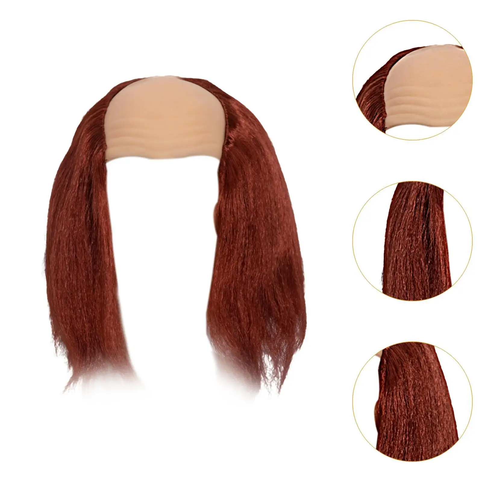 Gorro de calvo para Halloween, disfraz de científicos locos, accesorio para disfraz de Anime, accesorios para actuación en escenario de Halloween