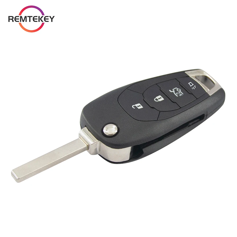 REMTEKEY Flip Car Remote Key Shell Case HU100 For Chevrolet Cruze XL7 XL8 Trailblazer Onix Tracker Colorado RS 3/4 Buttons