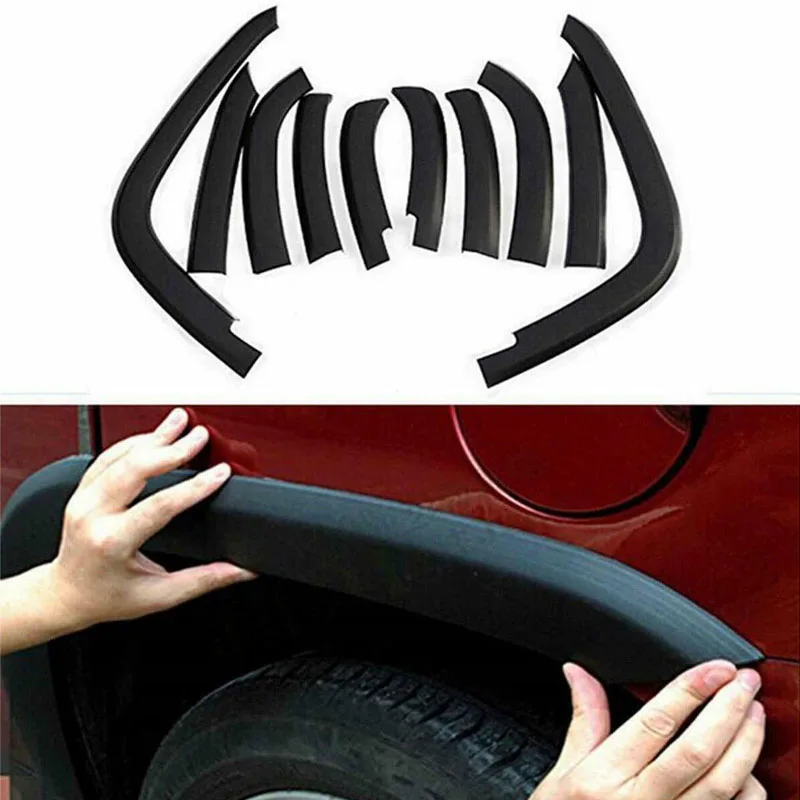 

10Pcs Front & Rear Fender Flares Cover Trim Protector For Jeep Compass 2011-2018