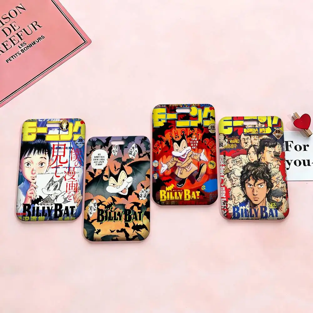 

B-Billy B-Bat Anime Badge Holder Lanyards Keychain Women New Cartoon Card Holders Neck Straps Student Credential For Gift