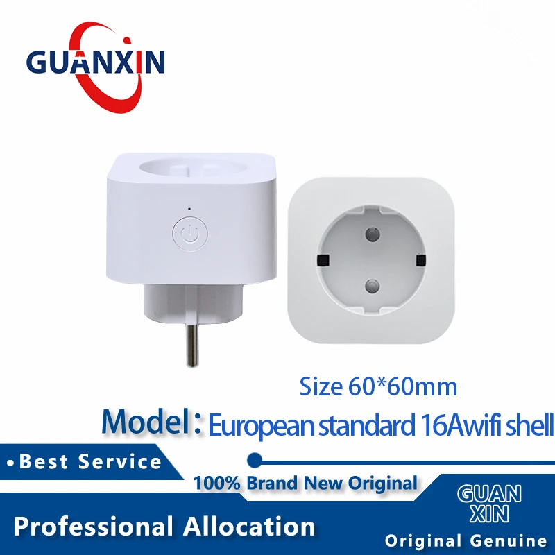 European Gauge Wifi Intelligent Case, DlY Electronic Enclosure, Plastic Control AppRemote Socket Electronic Case,60x60x31mm,16a