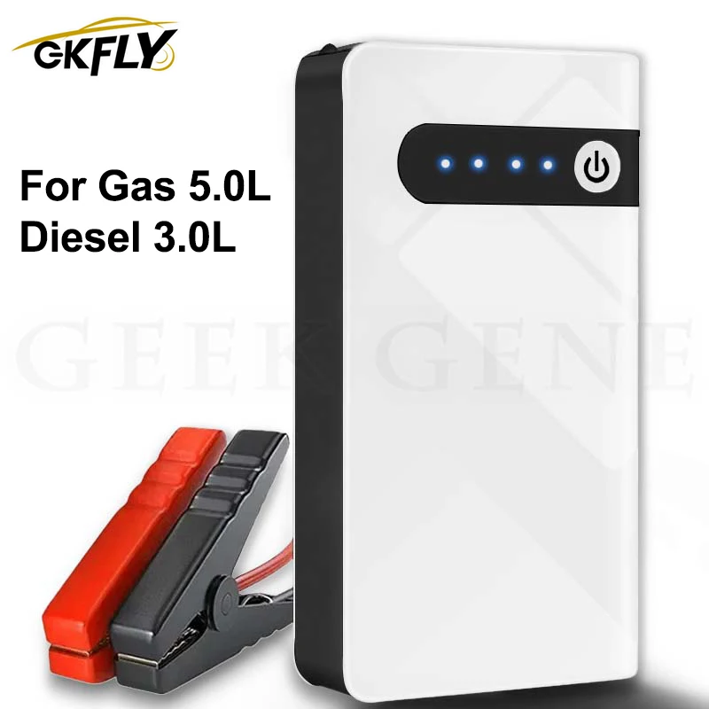 GKFLY Car Battery Jump Starter 8000mAh Portable Car Battery Booster Charger 12V Starting Device Emergency Booster