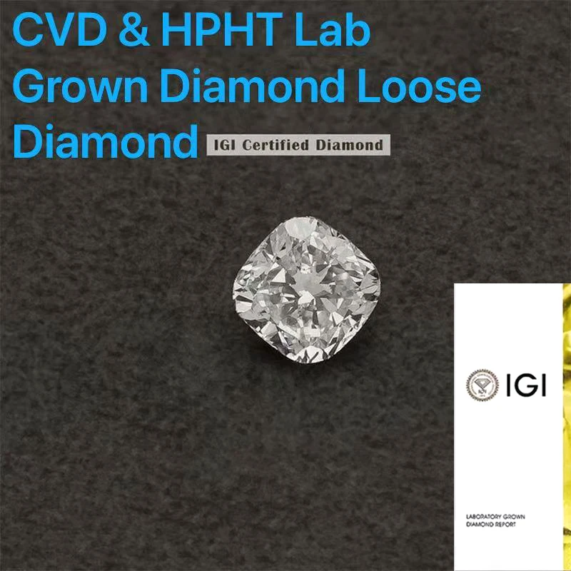 Luxury Cushion Cut Lab Grown Diamond 1-5CT DEF VS-VVS IGI Certified CVD HPHT Loose Stone For Crafting Timeless Solitaire Ring