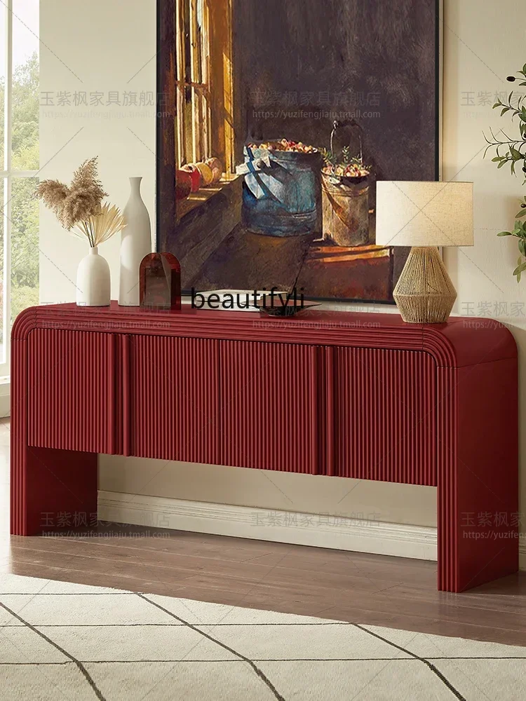 

Simple modern living room against the wall, dining side locker, light luxury entrance, tea cabinet, quiet wind