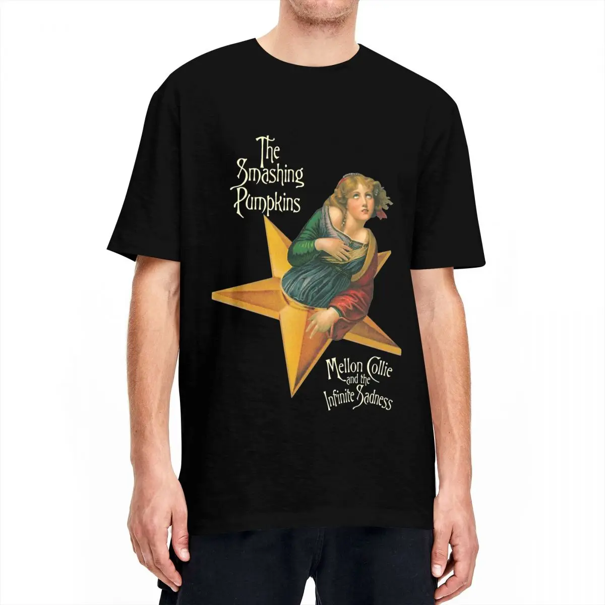 The Smashing Pumpkins T-Shirt Beach Mellon Collie and the Infinite Sadness Y2K T Shirts Cotton Tee Shirt For Men Top Tees