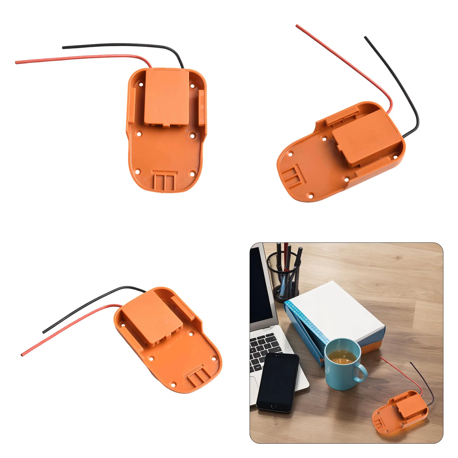 لاستبدال البطارية محول البطارية حوالي 9X8 سنتيمتر 12AWG سلك خالية من لدغ تصميم سهل التركيب البلاستيك #4