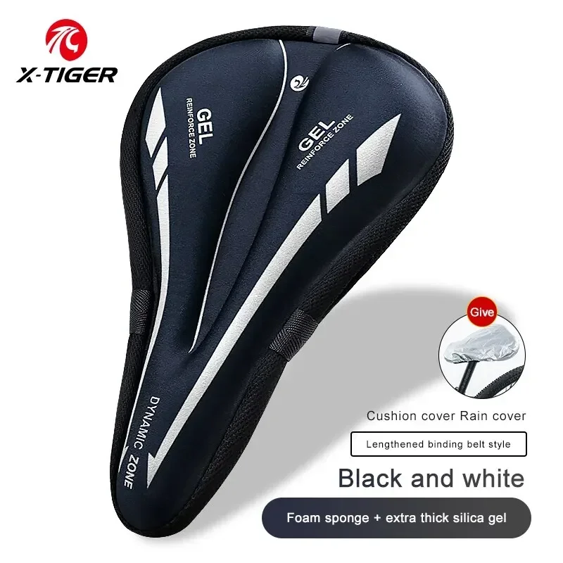 X-TIGER Bicycle Seat Cover Soft Thickened 3D Sponge Polymer Bicycle Saddle Seat Mat Breathable Mountain Cycling Seat Accessories