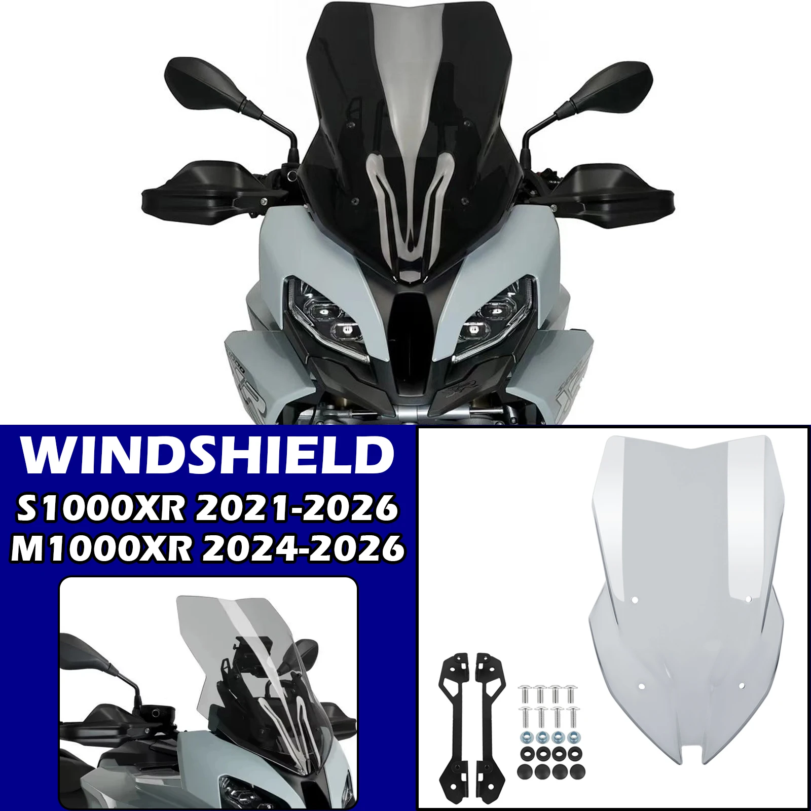 Screen For BMW S1000XR S 1000XR S1000 XR M 1000 XR 2021-2026 Motorcycle Heightening Visor Windshield Windscreen Wind Deflectors