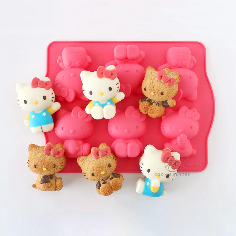 Sanrios Pompom Purin KT cat kawaii Anime Cartoon Silicone Cake Molds Baking Tools 3D Bread Pastry Mould Chocolate Mould DIY Tool