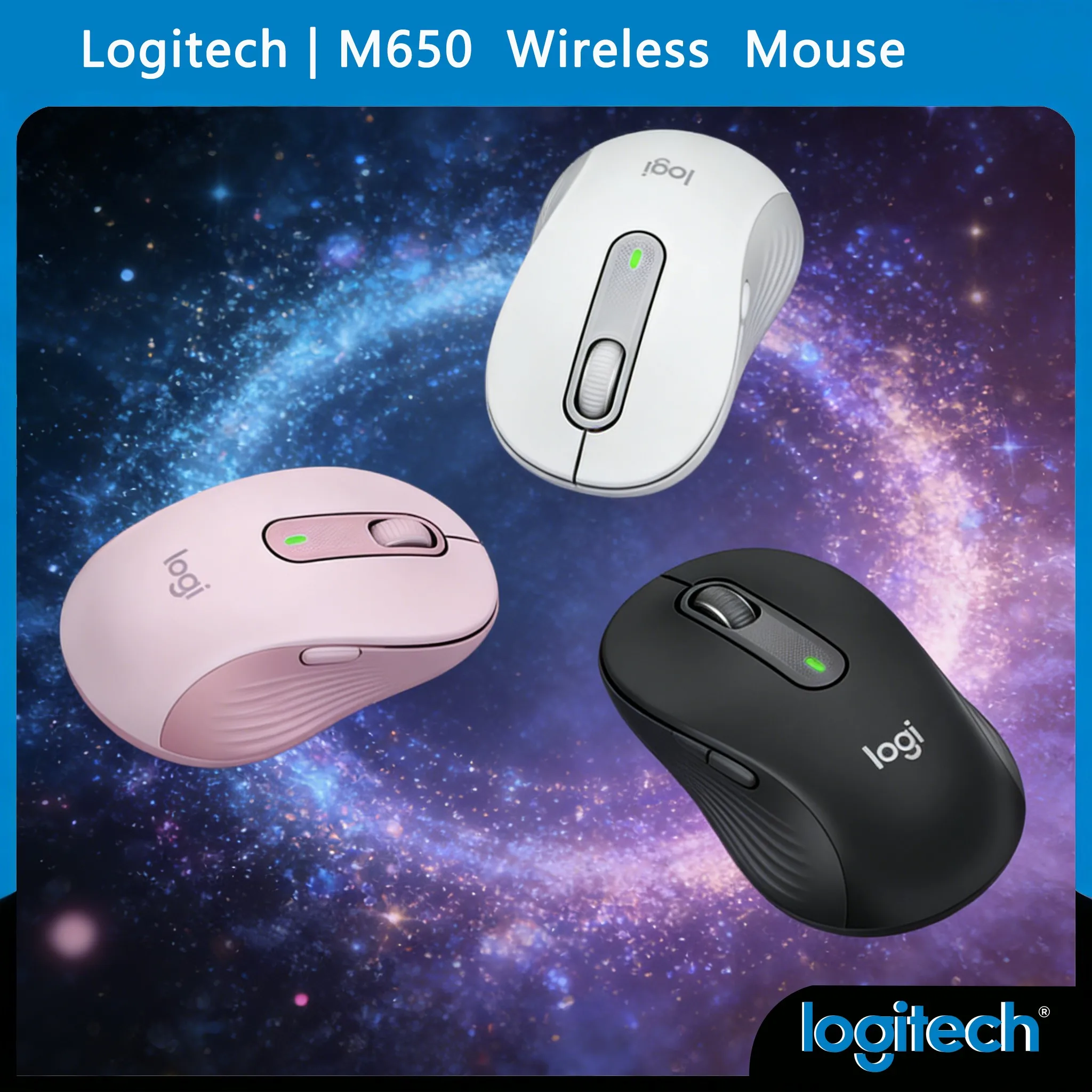 

Original Logitech M650/M650L/M750 Wireless Mouse SmartWheel Silent Logi Bolt 24-Month Battery Laptop Mouse