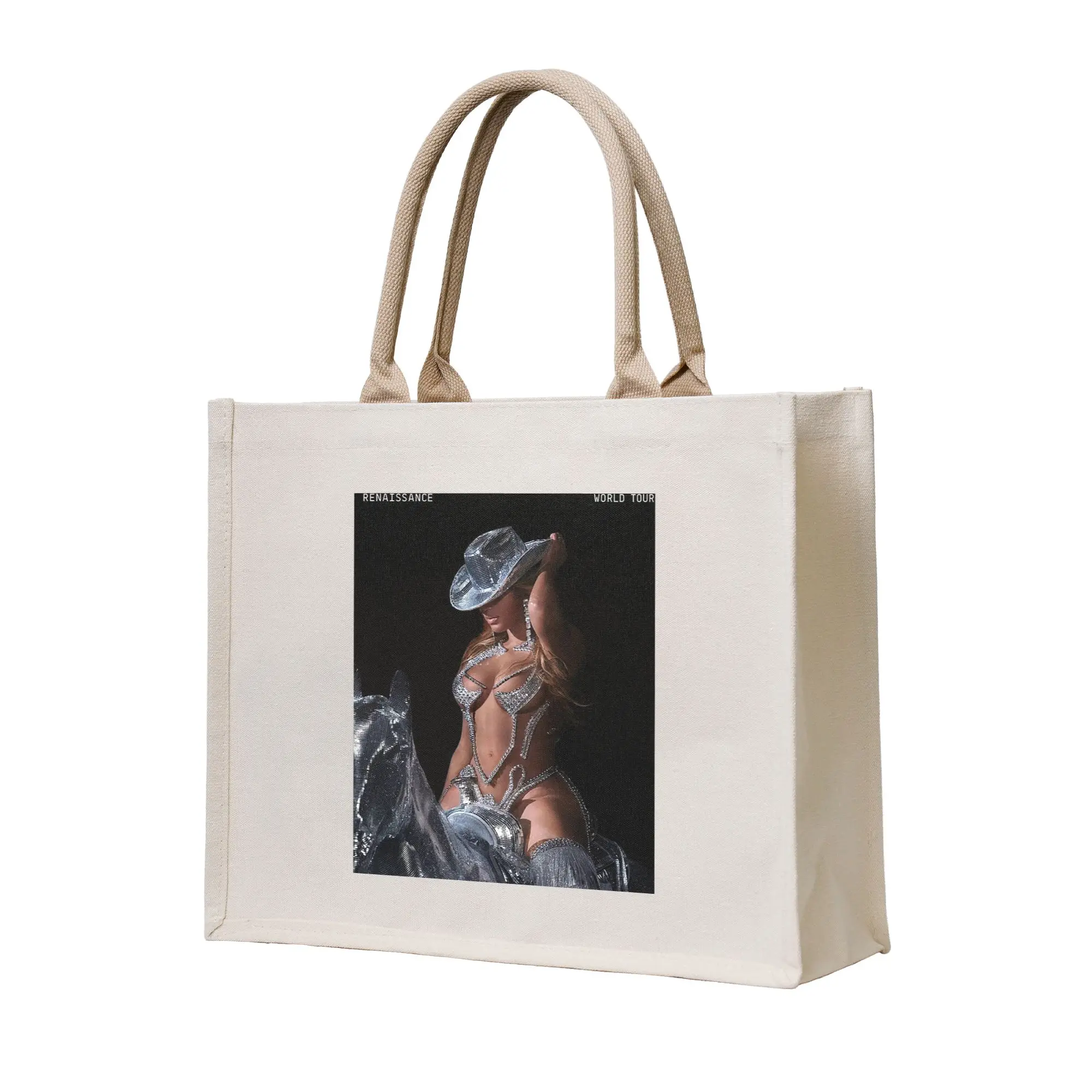 

Сумка-шоппер Bey My House Singer Beyonce Renaissance Tour, холщовая сумка-тоут, многоразовая, для женщин, на плечо, дорожная сумка