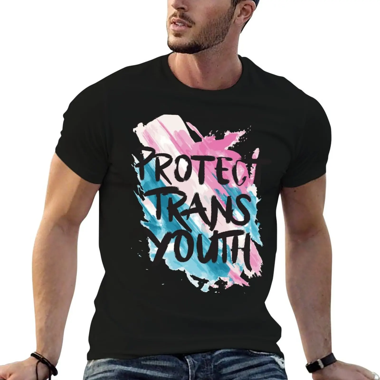 

Protect TRANS Youth! T-Shirt cotton t shirts man 100% man t shirt summer man t shirt heavy cotton T-Shirt