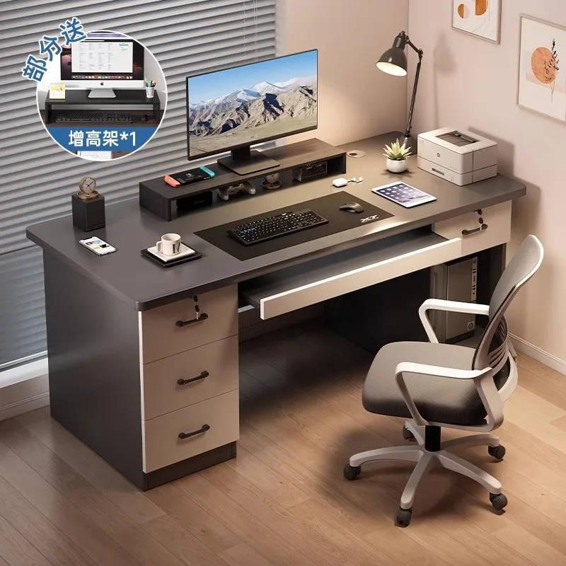 Office desk and chair combination simple modern staff seat single double computer desk household table