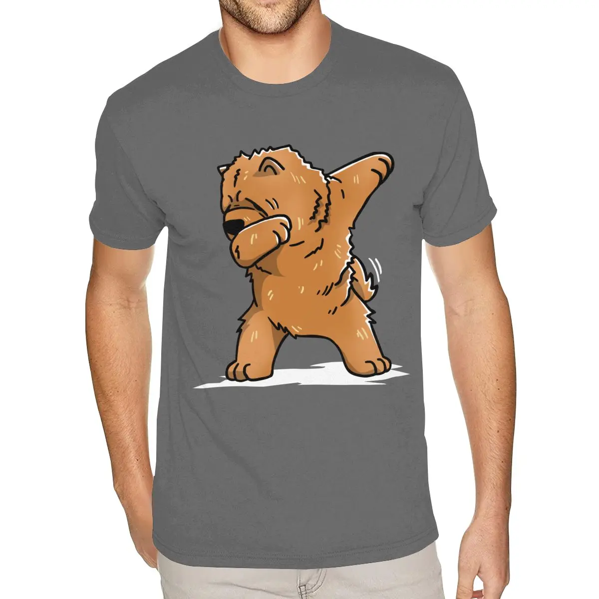 

Футболки с короткими рукавами и круглым воротником из чистого хлопка, футболки-чау, бесплатная мужская футболка S