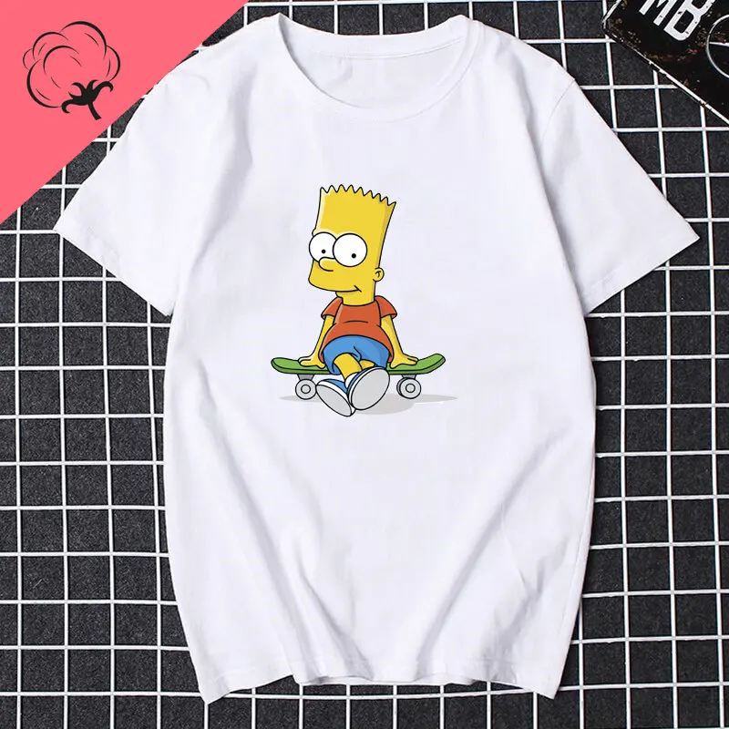 Streetwear Kawaii Harajuku Aesthetics The Simpsons Fashion Summer tops for both men and women T-shirts