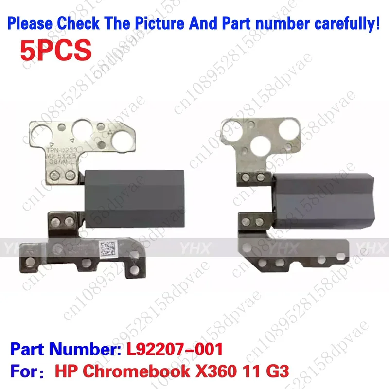 

GYX 5PCS New For HP Chromebook X360 11 G3 EE Lcd Hinges Kit L+R Axis Set L92207-001 Fast delivery
