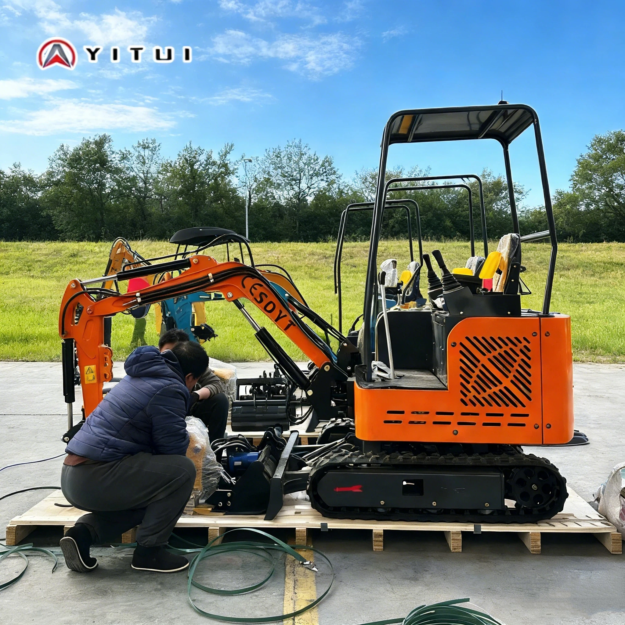 

High Efficiency Crawler Mini Excavator Farm Uses Multi-Tool Ce Epa Euro 5 Kubota Engine Customized 1.5Ton Low Emission Low noise