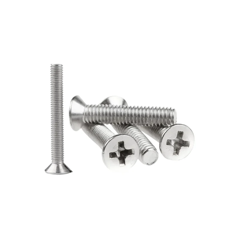 Vis à tête plate cruciforme Phillips en acier nickelé DIN965 M5 M6 M8 pour la fixation d'instruments de précision