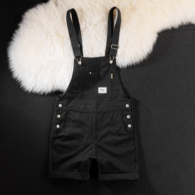 Summer Men Bib Pants Overall Short Suits Jumpsuit Trousers Plus Size 5xl Fashion Dungarees Candy Color Strap Trousers Streetwear