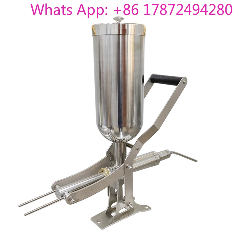 Manual cream filling machine 5L Food Filling Machine Manual 3 Molds Cream Sauce Honey Liquid Paste Pie Jam Filler