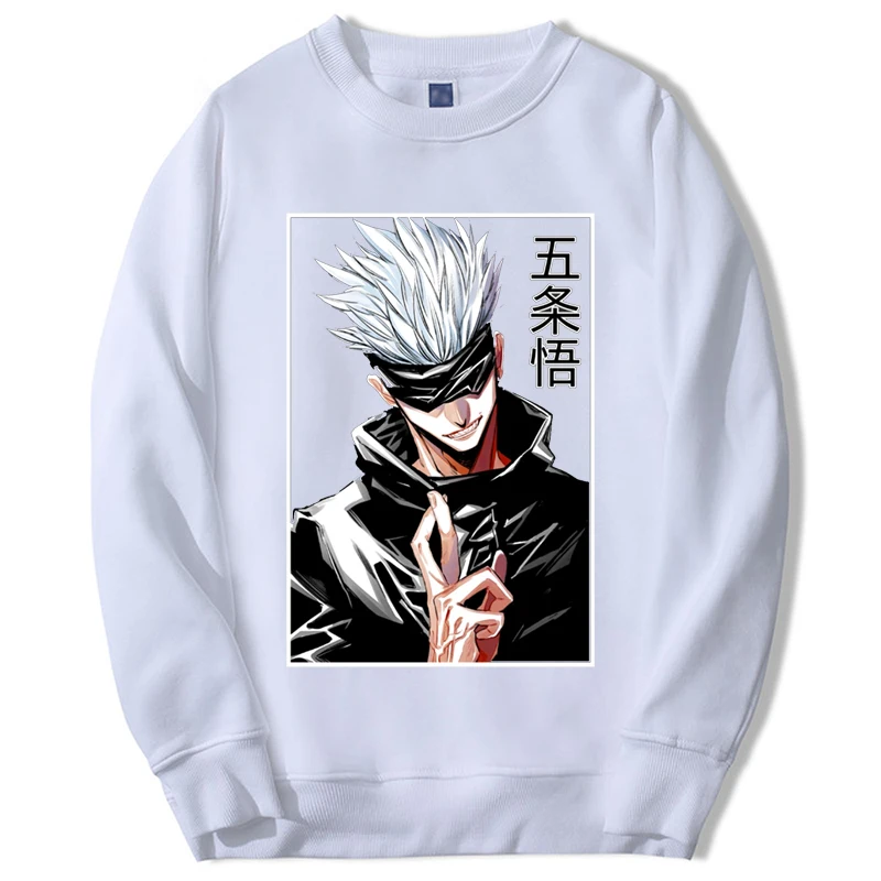 Jujutsu Kaisen Hoodies Hot Anime Sweatshirts Print Gojo Satoru Graphic Sportswear Man Top Harajuku Fashion Casual Tracksuit