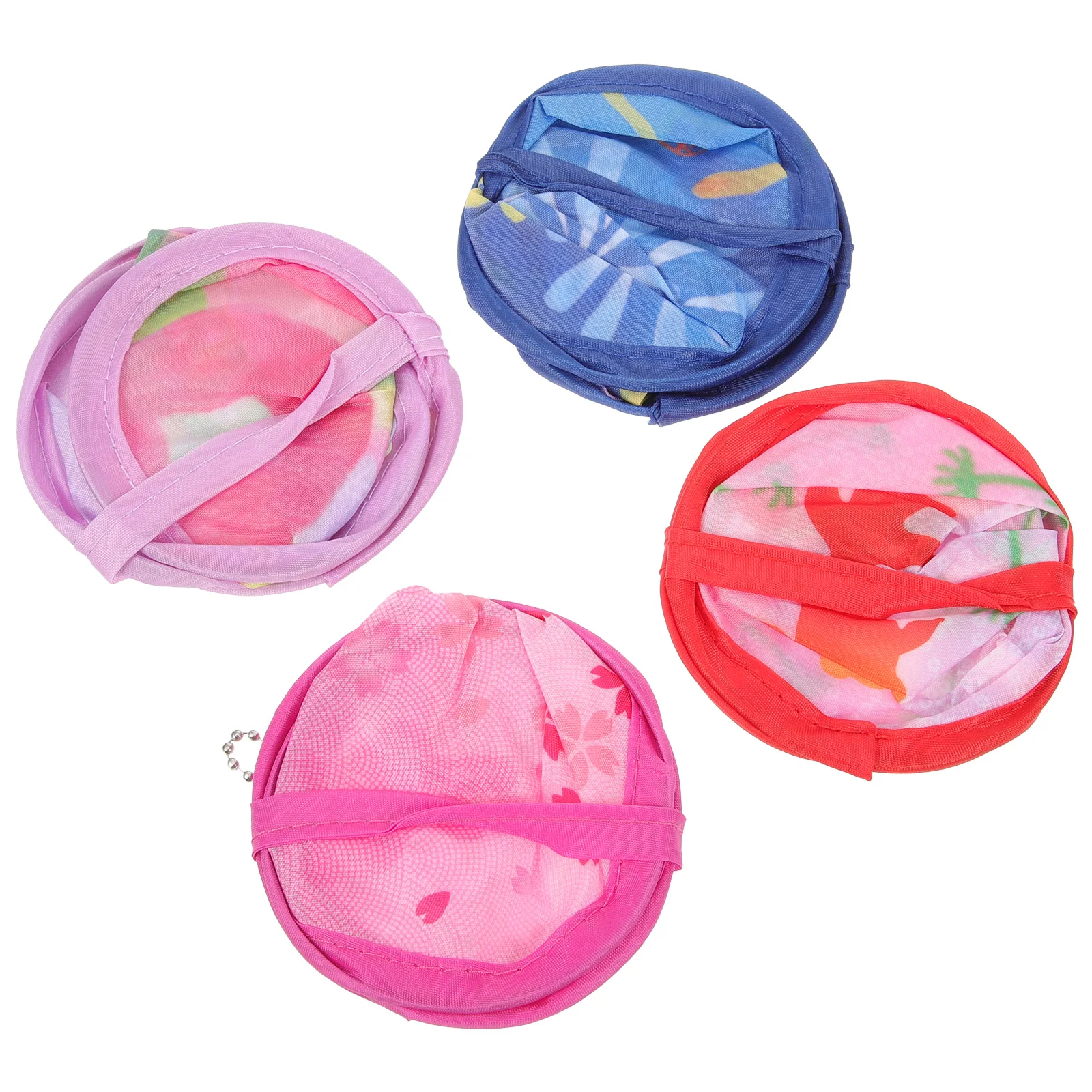 

4pcs Japanese Folding Fans Handheld Round Fan for Dancing Performance Vintage Style Traditional Hand Fans Safe