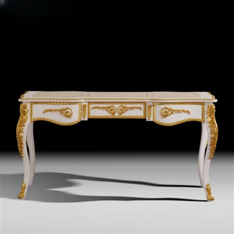 Neoclassical European French furniture, integral Italian study desk c