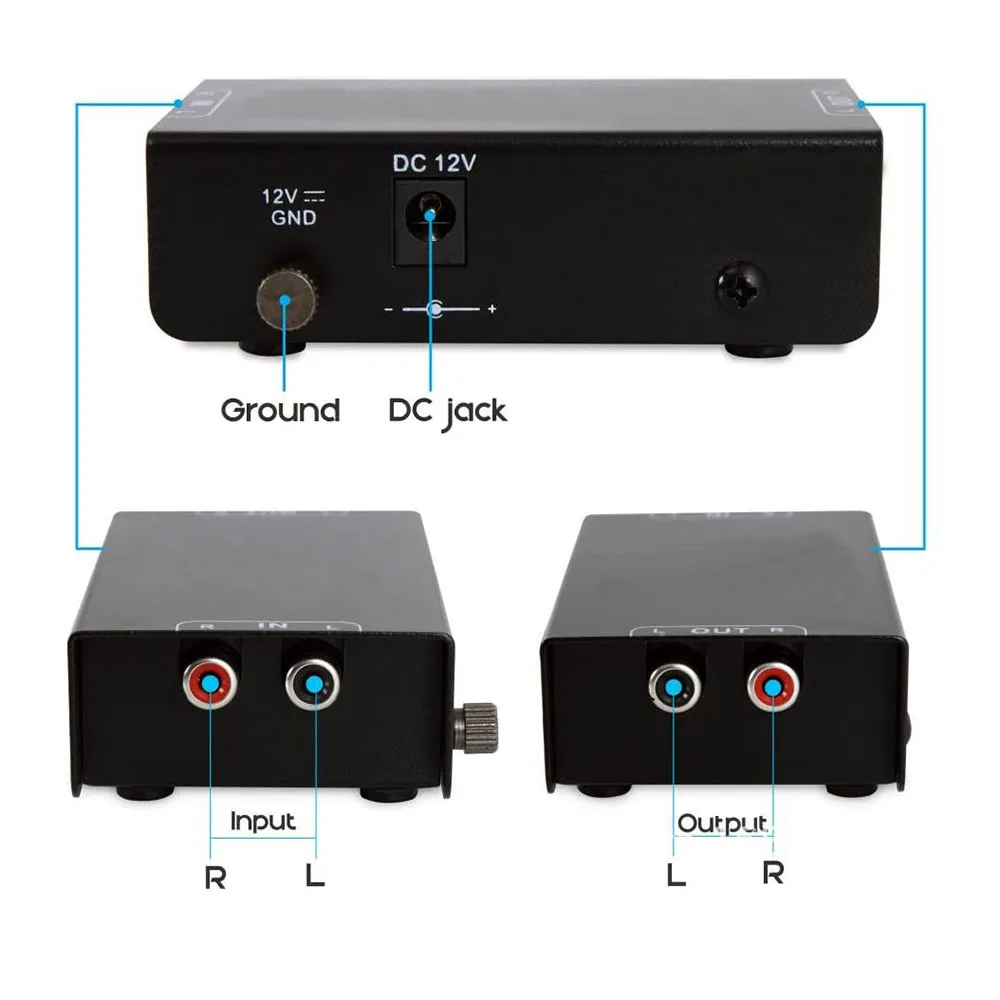 Phonograph Preamplifier Phono PP900 EU/US Plug Ultra-Compact Phono Preamp Volume Stereo Audio Pre-Amp Turntable Preamplificador