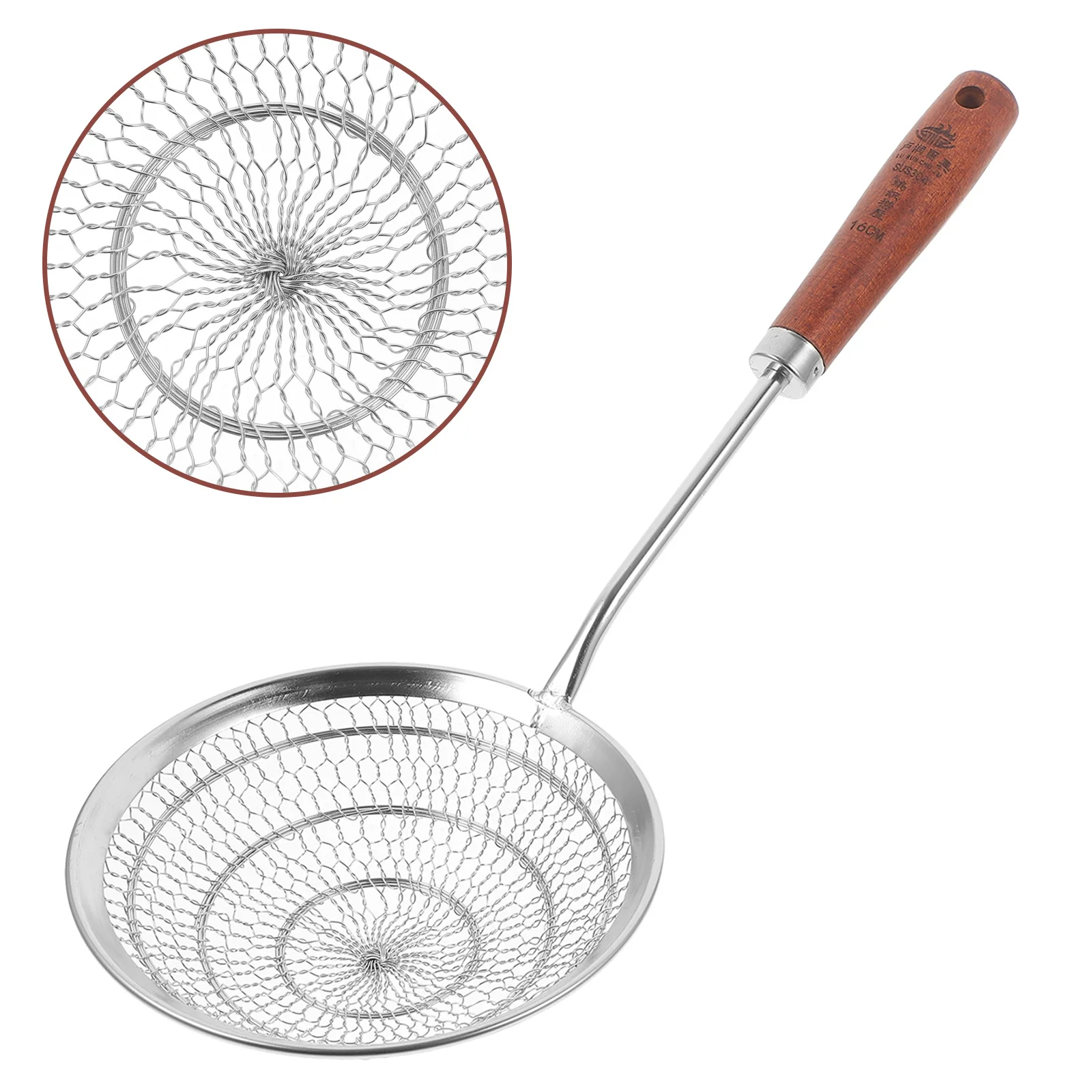 

Kitchen Stainless Steel Colander Spoon Ergonomic Handle Pasta Strainer Skimmer Slotted Spoon for Noodles Vegetables Fruits
