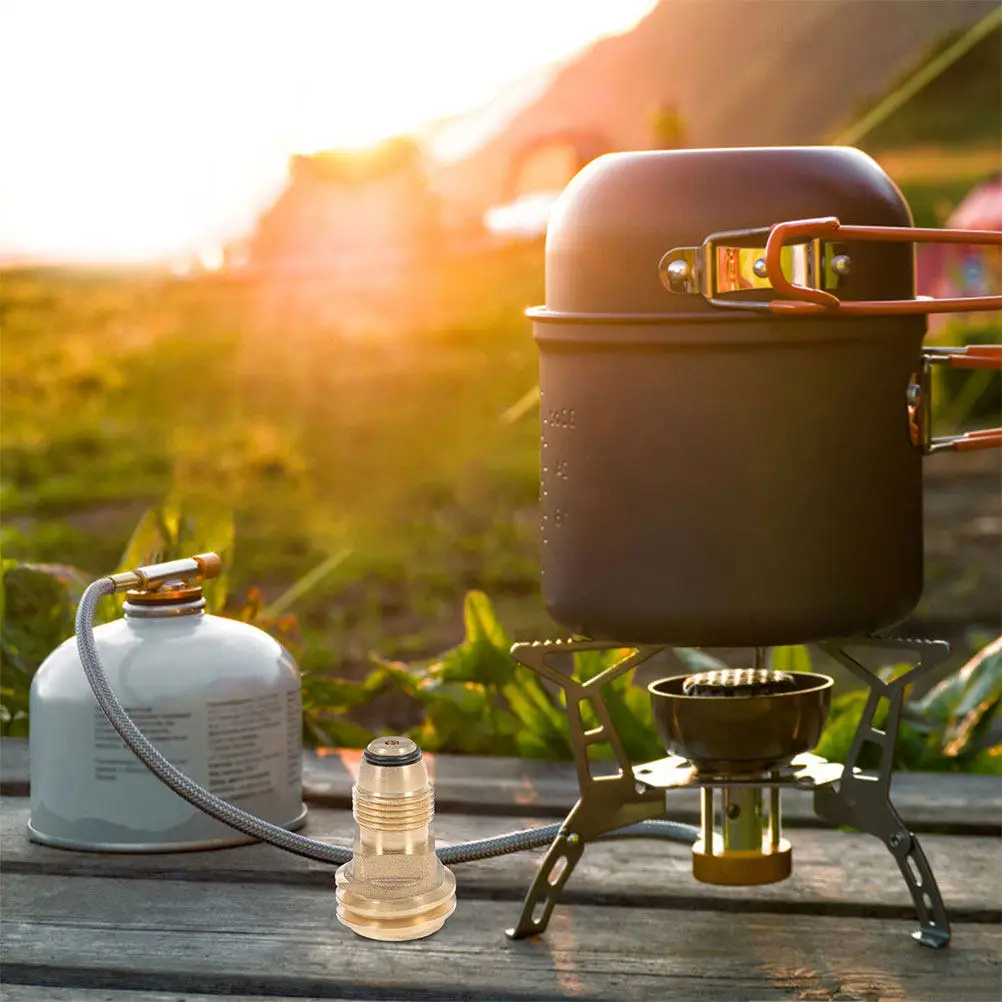 

2Pcs Gas Propane Adapter Heavy Duty Copper Rubber Connector Fit Propane Tank Refill Fittings for Camp Stove Grill Outdoor