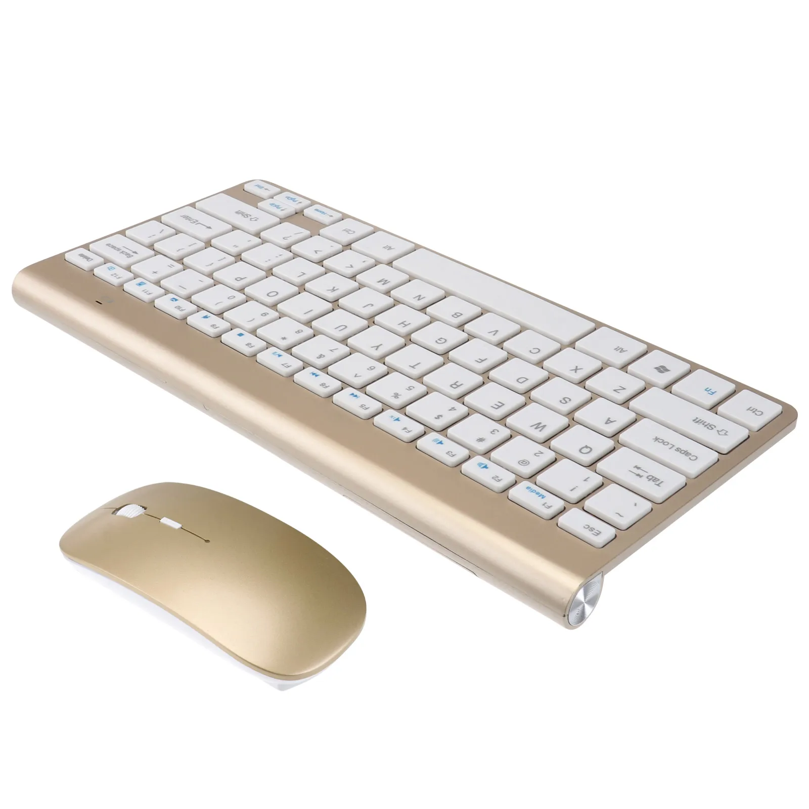 

Wireless Keyboard Mouse Set 2 4G Computer Compact Ultra Thin Portable for Travel Tablet Home Office Desk Laptop Accessories
