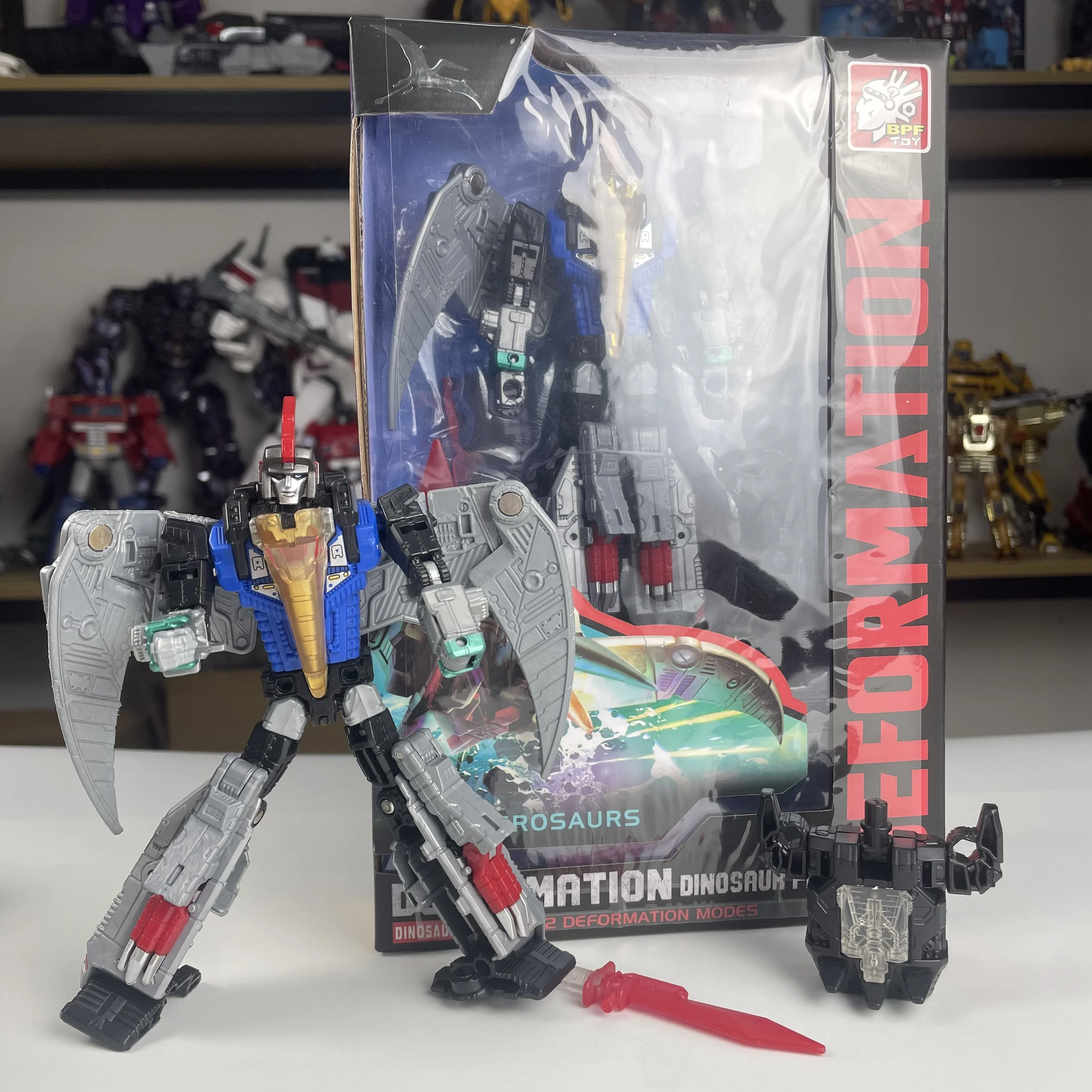 

BPF01 5IN1 17 СМ Модель Трансформер Робот Игрушка Dinoking Volcanicus Grimlock Slag Sludge Snarl Swoop Slash Dinobots Фигурка