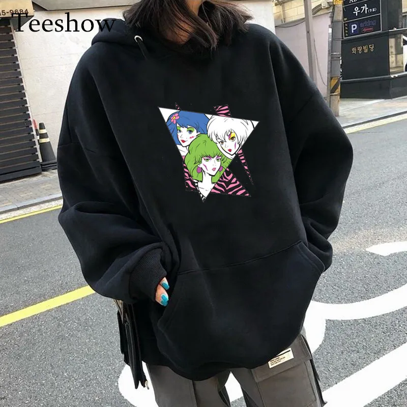 

Jem and the holograms Hoodies women Harajuku tops fashion Long sleeve cartoon hoodie femme oversized Casual sweatshirt clothes