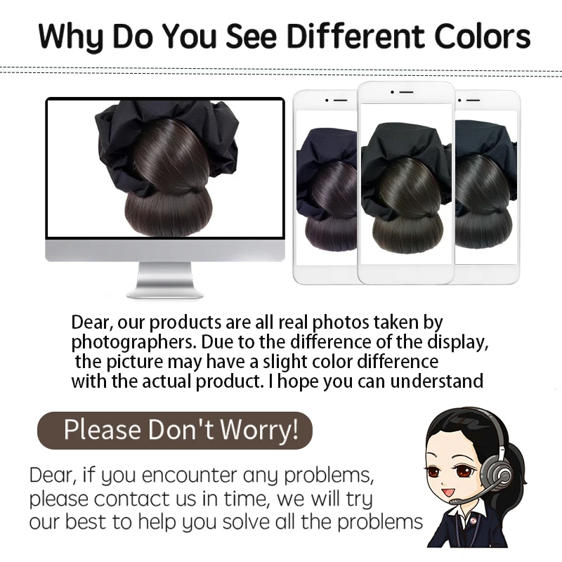 合成繊維女性用ヘアピース、偽ピンウィッグ、爪クリップ付き、黒茶色、ローアップヘアアクセサリー、ナチュラルなお団子ヘア用シュシュ