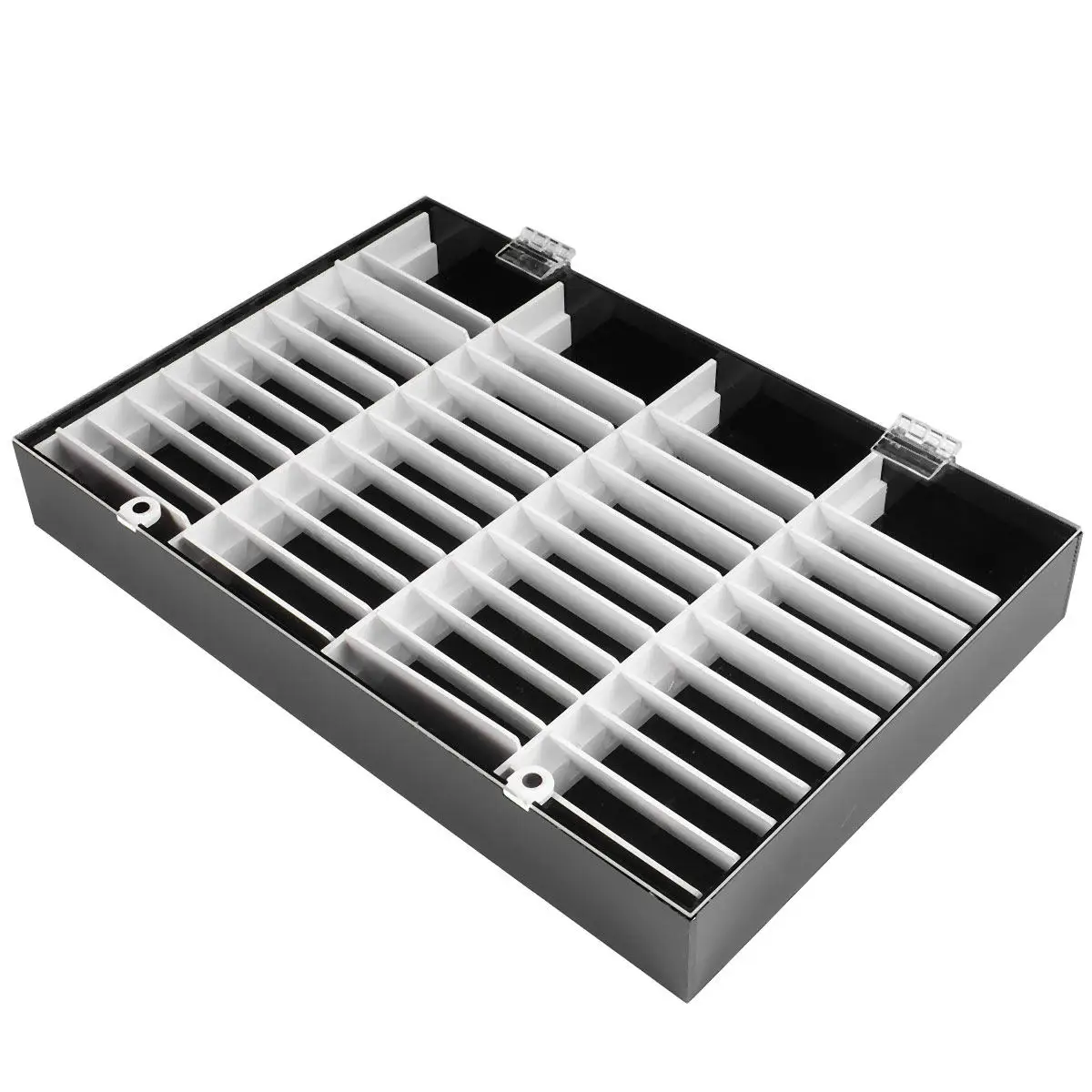 

1 шт. Демонстрационный бокс для образцов лаков для ногтей, 40 ячеек, черный акриловый стенд для демонстрации накладных ногтей, идеальный органайзер для маникюра, подставка для салонов и практики