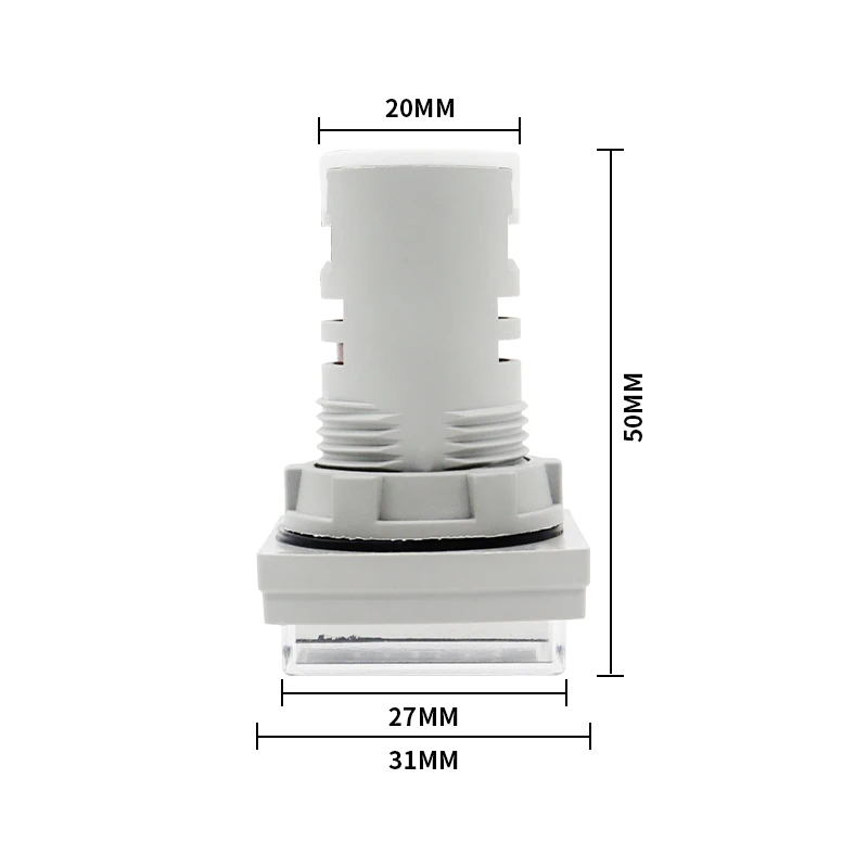 22mm LED Square Digital Timer Meter 0-60 minute/0-999hour AC 220V-380V Mini Signal Light Hour Meter Panel Mounting