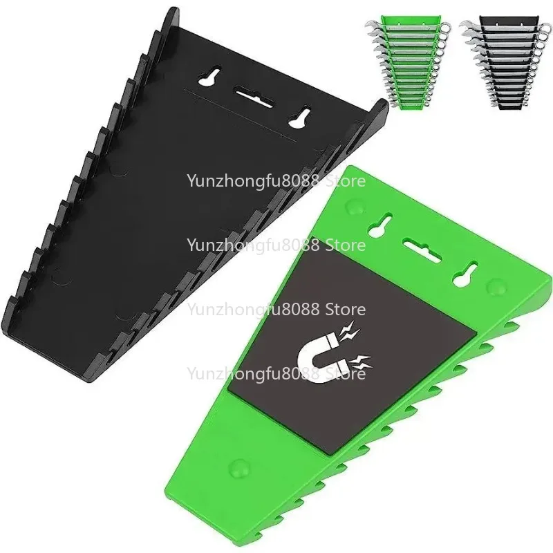 2Pcs Wrench Organizer Wrench Rack Tool Storage Tray 12 Card Slot Car Repair Tool Bracket From 1/4 Inch To 1/16 Inch