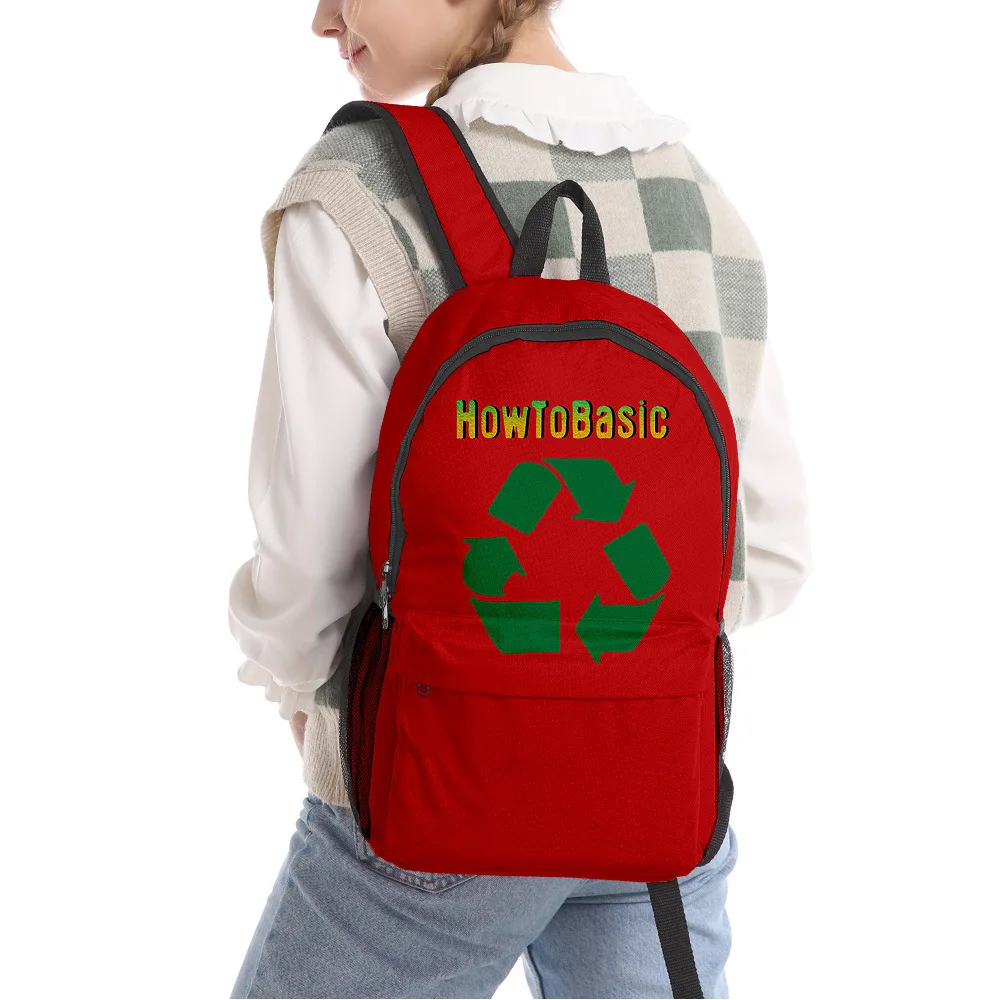 Novità di lusso Cool HowToBasic pupilla Bookbag Zaini per notebook Stampa 3D Oxford Zaini da viaggio impermeabili per ragazzi/ragazze
