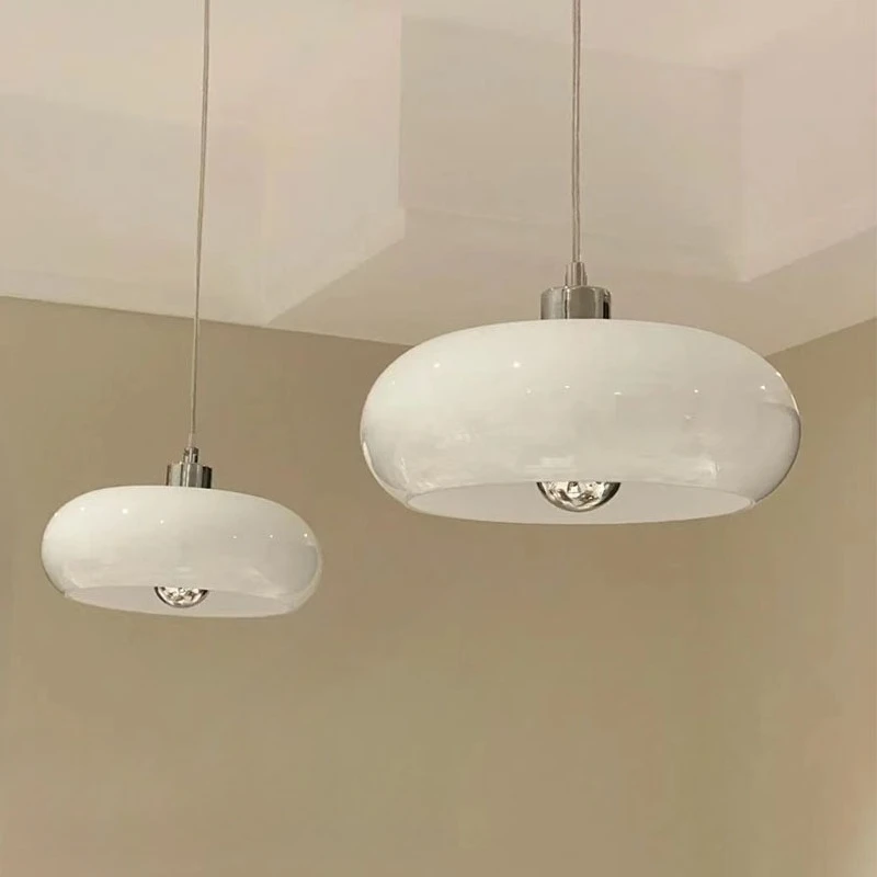 Vintage Restaurant Pendant Lights Bar Counter Corridor Retro Lighting Fixtures Cream Style Egg Tarts Bedroom LED  Hanging Lamps