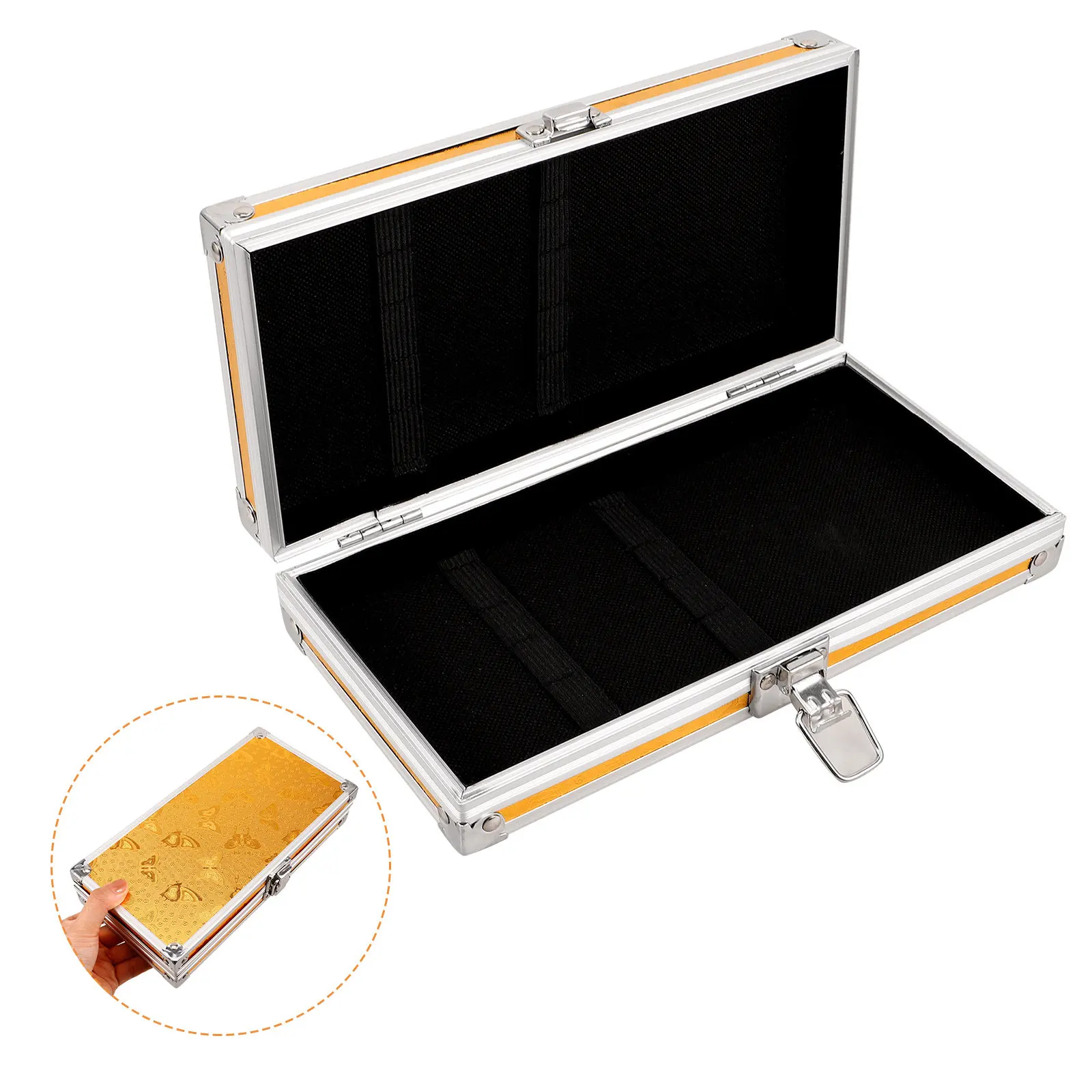 Aluminum Alloy Tool Box Sturdy Portable Case Multifunctional Storage Holder Handheld Travel Organizer Technicians Tool Case