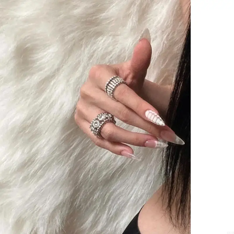 Elegant Telescopic Elastic Rings Fashion Bead Finger Rings Daily Wear Dainty Diamond Rings Minimalist Jewelry Women Girl