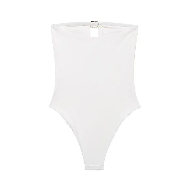 

Summer 2024 Women's Faion Slim Fit One oulder Wrap Swimwear Versatile Sli Design mid Waist ort Pants Polyester